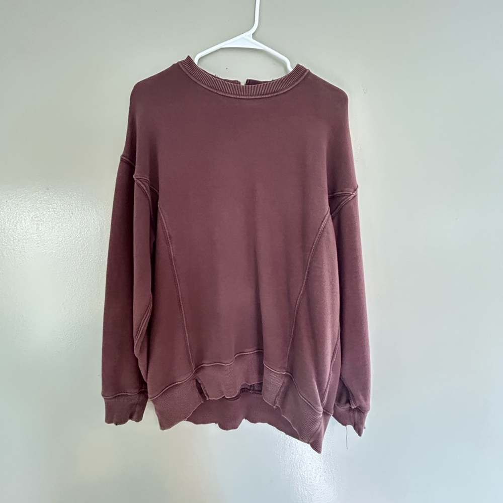 Aerie Dusty Purple Crew Neck Sweater
